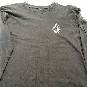 Volcom Black Long Sleeve Tee with Classic Crew Neck